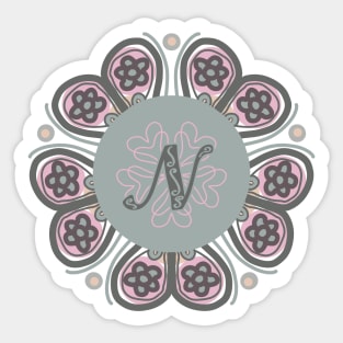 Initial "N" Sticker